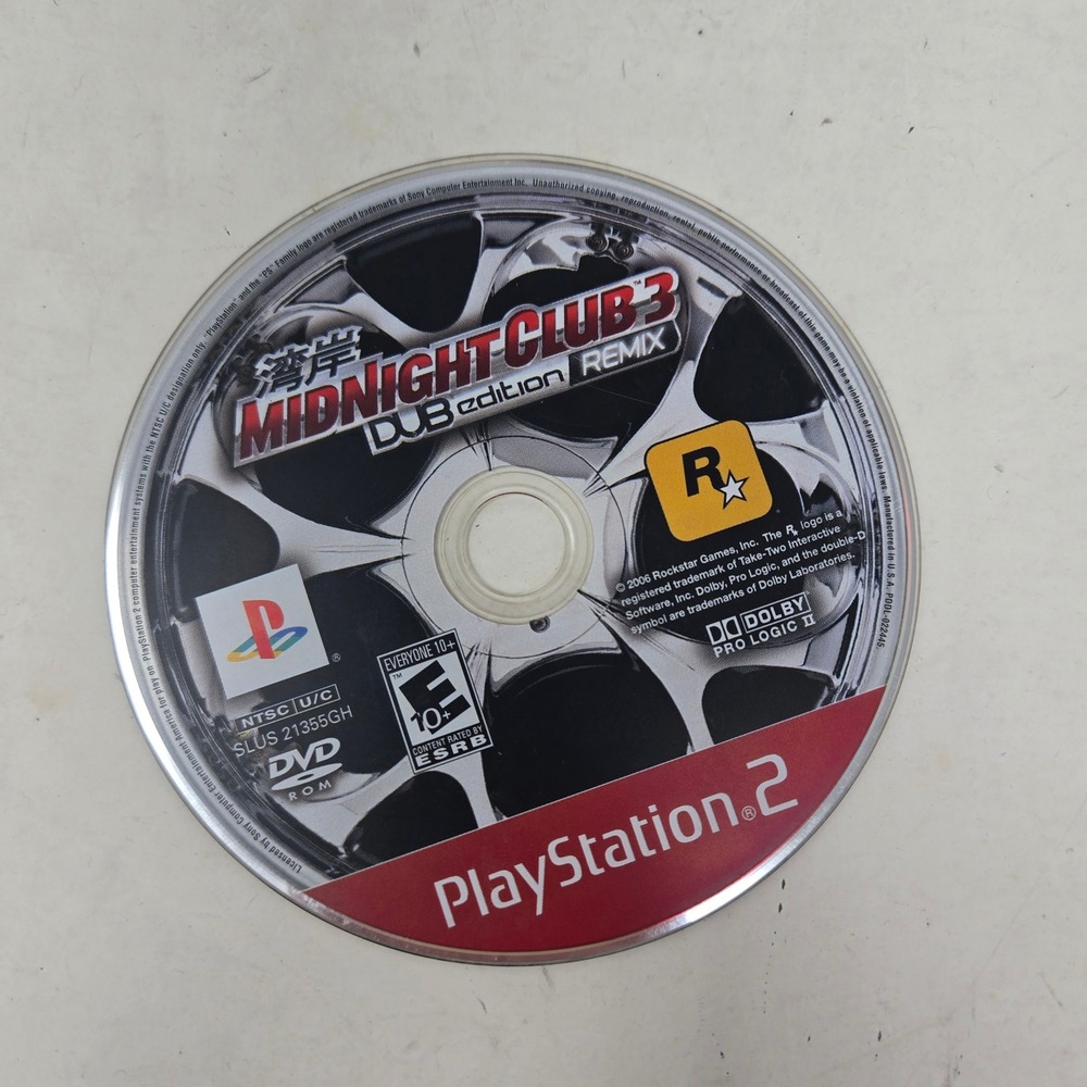 Midnight Club 3 DUB Edition Remix PS2 PlayStation 2 Disc Only SLUS 21355GH